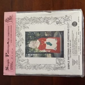 Vintage Simple Patterns for Christmas Mrs Clause Yard Art Pattern Size 70" x 33"